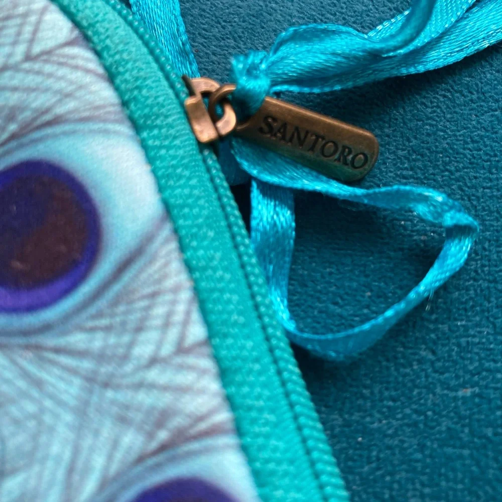 Santoro London Mirabelle Small Zipper Clutch Bag Miss Peacock